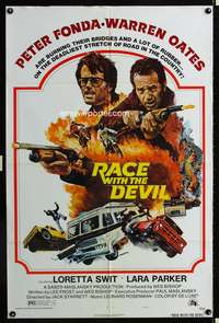 t506 RACE WITH THE DEVIL one-sheet movie poster '75 Peter Fonda, Warren Oates