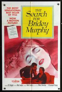 t550 SEARCH FOR BRIDEY MURPHY one-sheet '56 reincarnated Teresa Wright, from best selling book!