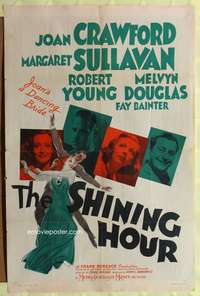 t557 SHINING HOUR style C one-sheet movie poster '38 great artwork of dancing bride Joan Crawford!