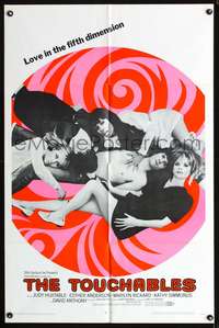 t670 TOUCHABLES one-sheet movie poster '68 psychedelic love in the fifth dimension!