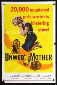 t701 UNWED MOTHER one-sheet movie poster '58 20,000 anguished girls wrote this story!
