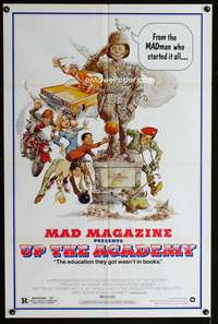 t702 UP THE ACADEMY one-sheet movie poster '80 MAD Magazine, Jack Rickard art of Alfred E. Newman!
