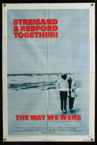 t717 WAY WE WERE one-sheet movie poster '73 Barbra Streisand, Robert Redford