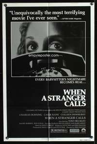 t726 WHEN A STRANGER CALLS one-sheet movie poster '79 every babysitter's nightmare becomes real!
