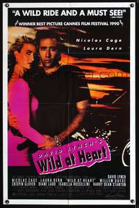 t753 WILD AT HEART one-sheet movie poster '90 David Lynch, Nicolas Cage, Laura Dern