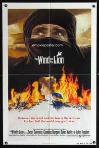 t763 WIND & THE LION one-sheet movie poster '75 Sean Connery, Candice Bergen, John Milius