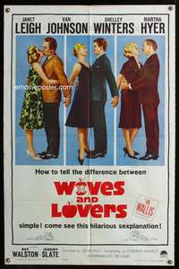 t770 WIVES & LOVERS one-sheet poster '63 Janet Leigh, Van Johnson, Shelley Winters, Martha Hyer