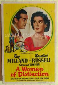 t773 WOMAN OF DISTINCTION one-sheet movie poster '50 Rosalind Russell, Ray Milland