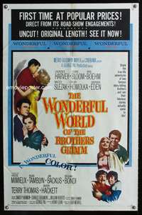 t778 WONDERFUL WORLD OF THE BROTHERS GRIMM one-sheet movie poster '62 George Pal fairy tales!