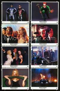 v040 BATMAN FOREVER 8 movie lobby cards '95 Val Kilmer, Nicole Kidman