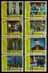 v048 BIG CIRCUS 8 movie lobby cards '59 Victor Mature, Red Buttons
