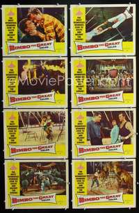 v052 BIMBO THE GREAT 8 movie lobby cards '61 German circus big top!