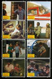 v064 BREAKOUT 8 movie lobby cards '75 Charles Bronson, Jill Ireland