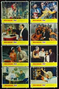 v076 CAPRICE 8 movie lobby cards '67 Doris Day, Richard Harris, spies!