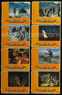 v087 CHATO'S LAND 8 movie lobby cards '72 Charles Bronson, Jack Palance