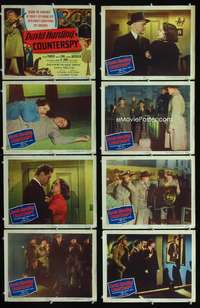 v118 DAVID HARDING COUNTERSPY 8 movie lobby cards '50 Howard St John