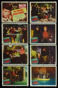 v131 DEVIL'S HENCHMEN 8 movie lobby cards '49 Warner Baxter, Hughes