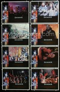 v151 EXCALIBUR 8 movie lobby cards '81 John Boorman, King Arthur!