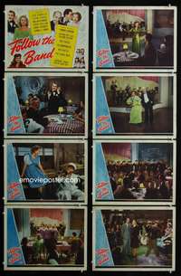 v182 FOLLOW THE BAND 8 movie lobby cards '43 Frances Langford, Hughes