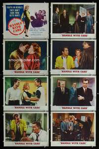 v236 HANDLE WITH CARE 8 movie lobby cards '58 Youth in revolt!