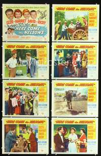 v252 HERE COME THE NELSONS 8 movie lobby cards '51 Ozzie & Harriet