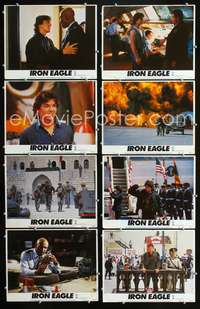 v266 IRON EAGLE 8 movie lobby cards '86 Louis Gossett Jr, Gedrick