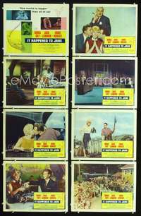 v268 IT HAPPENED TO JANE 8 movie lobby cards '59 Doris Day, Jack Lemmon