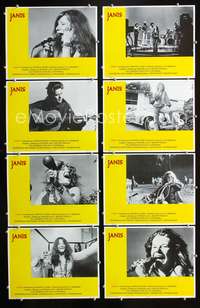 v275 JANIS 8 Spanish/U.S. movie lobby cards '75 Joplin sings rock 'n' roll!
