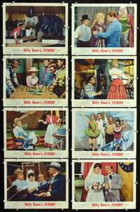 v285 JUMBO 8 movie lobby cards '62 Doris Day, Jimmy Durante, elephant!