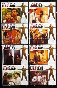 v307 LIAR LIAR 8 int'l movie lobby cards '96 Jim Carrey, Maura Tierney
