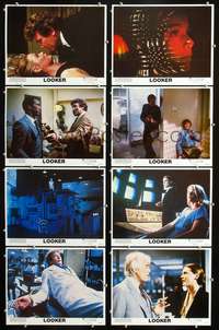 v317 LOOKER 8 movie lobby cards '81 Michael Crichton, plastic surgery!