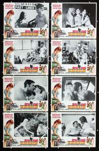 v136 DIRTY O'NEIL 8 movie lobby cards '74 love life of over-sexed cop!