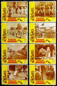 v351 MASSACRE HARBOR 8 movie lobby cards '69 from TV's Rat Patrol!