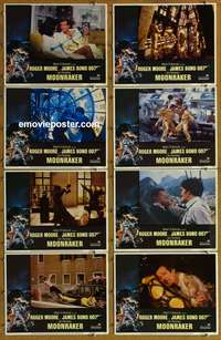 v380 MOONRAKER 8 movie lobby cards '79 Roger Moore as James Bond!