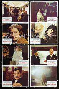 v390 MURDER ON THE ORIENT EXPRESS 8 movie lobby cards '74 Finney, Bacall