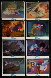 v480 RESCUERS 8 movie lobby cards '77 Walt Disney mice cartoon!
