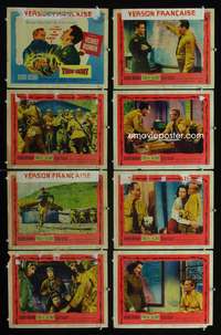 v566 TIME LIMIT 8 movie lobby cards '57 Richard Widmark, Basehart