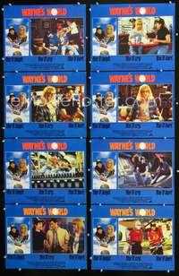 v598 WAYNE'S WORLD 8 English movie lobby cards '91 Mike Myers, Carvey