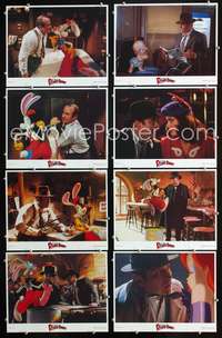 v607 WHO FRAMED ROGER RABBIT 8 movie lobby cards '88 Robert Zemeckis