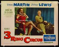 w027 3 RING CIRCUS movie lobby card #5 '54 Jerry Lewis, Elsa Lanchester is the bearded lady!