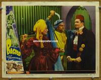 w076 BAGDAD movie lobby card #4 '50 Maureen O'Hara, Vincent Price about to get stabbed!