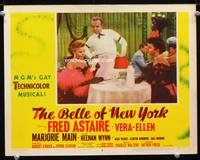 w095 BELLE OF NEW YORK movie lobby card #8 '52 waiter Fred Astaire & sexy Vera-Ellen!