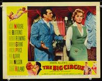 w104 BIG CIRCUS movie lobby card #2 '59 Victor Mature & Rhonda Fleming 2-shot!
