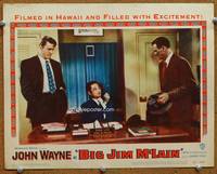 w105 BIG JIM McLAIN movie lobby card #8 '52 really BIG John Wayne in Hawaii!