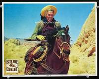 w109 BITE THE BULLET movie lobby card #5 '75 James Coburn close up on horseback!