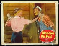 w123 BLONDIE'S BIG DEAL movie lobby card '49 Penny Singleton & Arthur Lake close up!