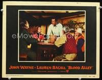 w125 BLOOD ALLEY movie lobby card #4 '55 John Wayne, Lauren Bacall