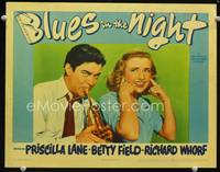 w129 BLUES IN THE NIGHT movie lobby card '41 Priscilla Lane can't stand the trumpet playing!