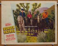 w131 BORDER PATROL movie lobby card '43 William Boyd as Hopalong Cassidy, Andy Clyde