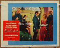 w151 BUCCANEER movie lobby card #8 '58 Yul Brynner, Charlton Heston, Claire Bloom